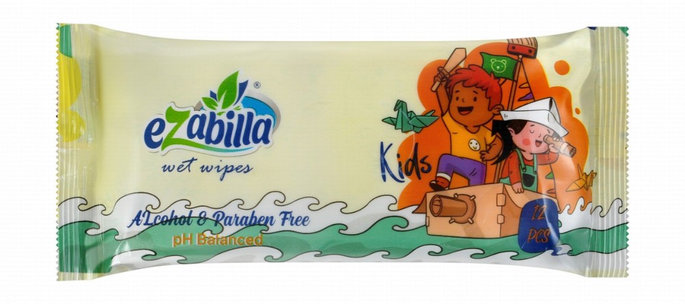 Ezabilla Kids Wet Wipes - alcohol free, parabens free