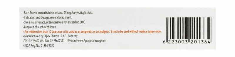 Ezacard 75mg Acetylsalicylic Acid