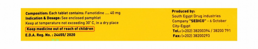 Famotak 40mg Famotidine