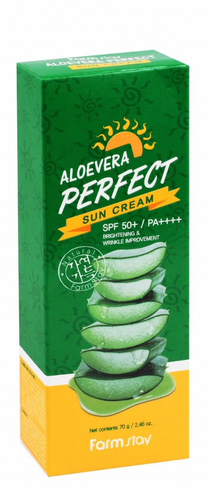 Farm Stay Brightening & Anti-Wrinkle Sunscreen with Aloe Vera Extract SPF50+ PA++++