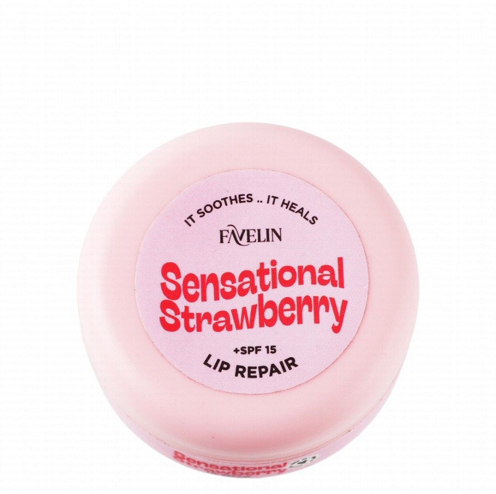 Favelin Soothing, Repairing & Healing Lip Balm Sensational Strawberry Flavor SPF15