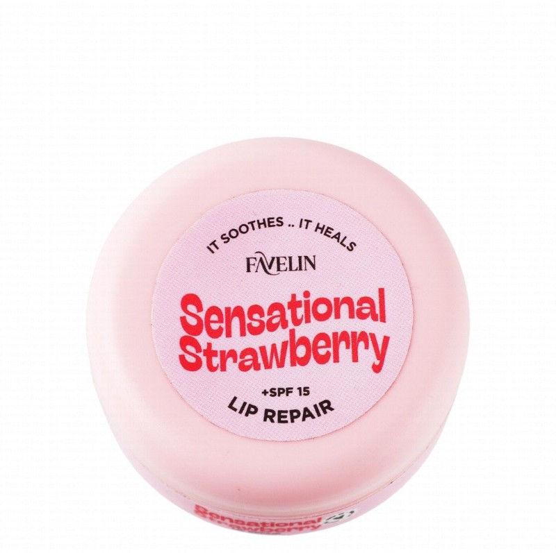 Favelin Soothing, Repairing & Healing Lip Balm Sensational Strawberry Flavor SPF15