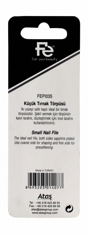 Fe Small Blue Sapphire Plated Nail File