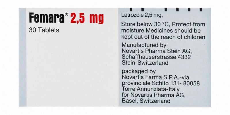 Femara 2.5mg Letrozole Non-Steroidal Aromatase Inhibitor Antineoplastic