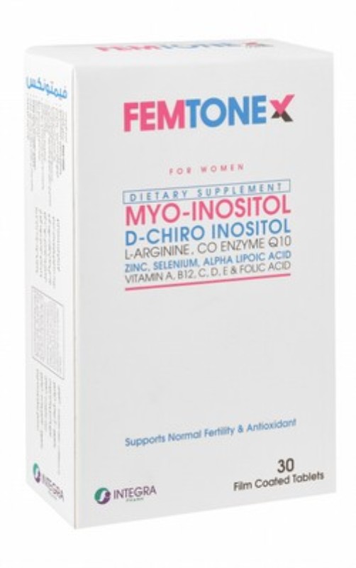Femtonex 975mg Myo-Inositol & 25mg D-Chiro Inositol Normal Fertility & Antioxidant Support Supplement with Zinc, Selenium & Alpha Lipoic Acid