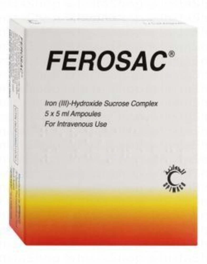 Ferosac Iron-Hydroxide Sucrose Complex Ampoules for Intravenous Use