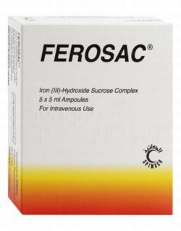 Ferosac Iron-Hydroxide Sucrose Complex Ampoules for Intravenous Use