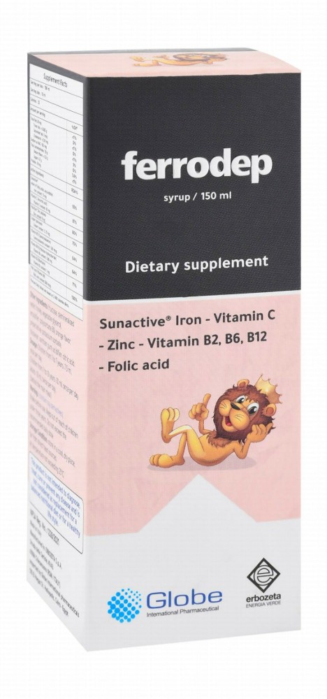 Ferrodep Iron Supplement Syrup with Vitamin C, Zinc & Folic Acid