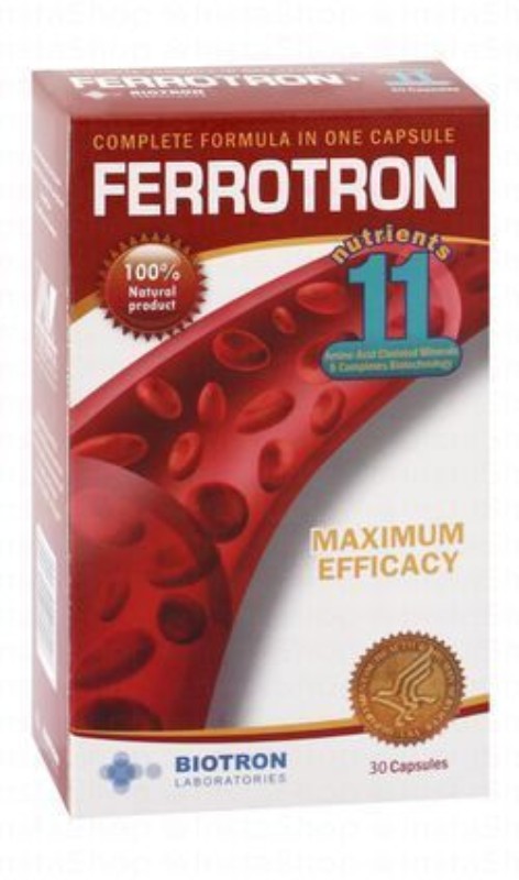 Ferrotron 15mg Iron Supplement with Amino Acid Chelated Minerals