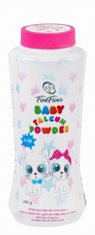 Five Fives Soothing & Anti-Redness Talcum Powder Rose Scent for Babies (6+ Months)