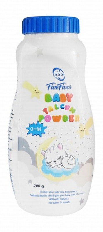 Five Fives Soothing Baby Talcum Powder (0+ Months) - fragrance free