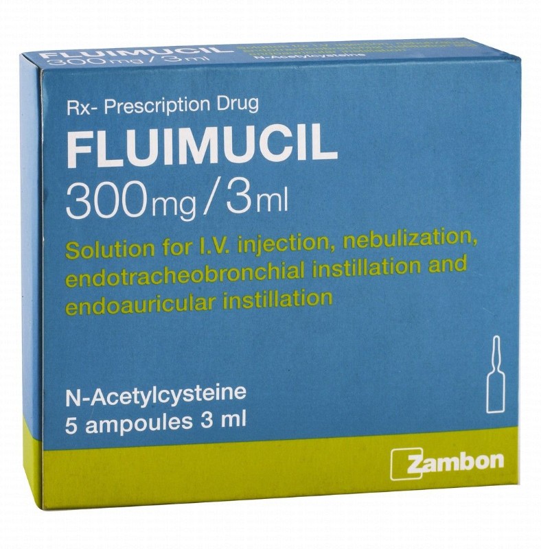 Fluimucil 300mg/3ml Solution for Intravenous Injection Ampoules