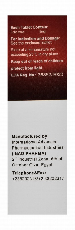 Folicinad 5mg Folic Acid Supplement