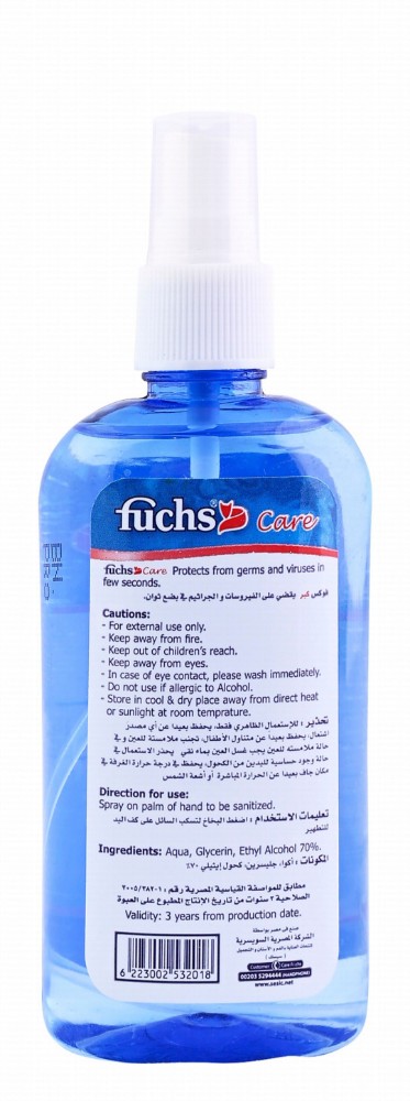 Fuchs 70% Ethyl Alcohol Disinfectant Hand Sanitizer Spray