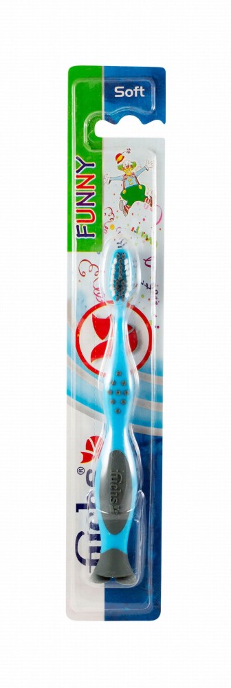 Fuchs Funny Blue & Black Soft Toothbrush