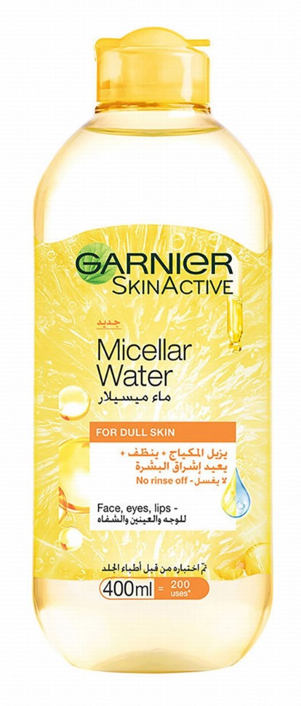 Garnier Skin Active Face, Eyes & Lips Micellar Water with Vitamin C for Dull Skin
