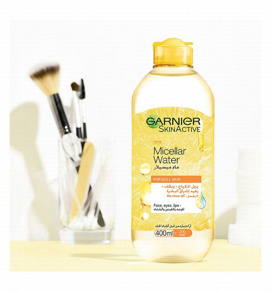 Garnier Skin Active Face, Eyes & Lips Micellar Water with Vitamin C for Dull Skin