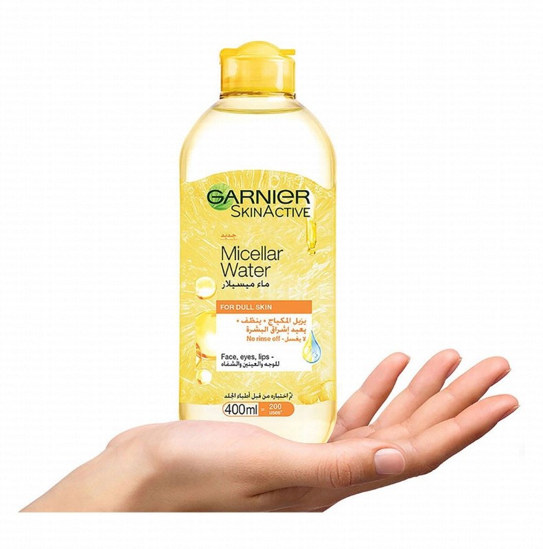Garnier Skin Active Face, Eyes & Lips Micellar Water with Vitamin C for Dull Skin