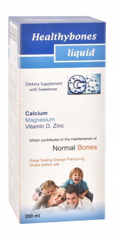 Genesis Healthy 300mg Calcium Bone Support Liquid Supplement Orange Flavor with Magnesium, Zinc & Vitamin D