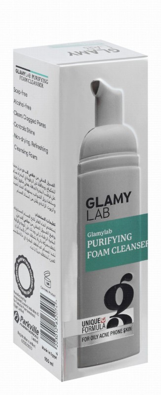 Glamy Lab Purifying & Anti-Blackheads Foaming Facial Cleanser with Tea Tree Extract - alcohol free, soap free