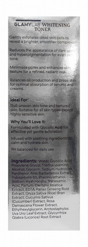 Glamy Lab Whitening, Smoothing & Exfoliating Facial Toner