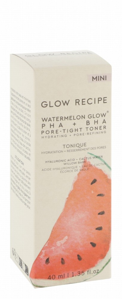 Glow Recipe Mini Watermelon Glow Hydrating & Pore Refining Face Toner with PHA, BHA & Hyaluronic Acid - cruelty free, alcohol free