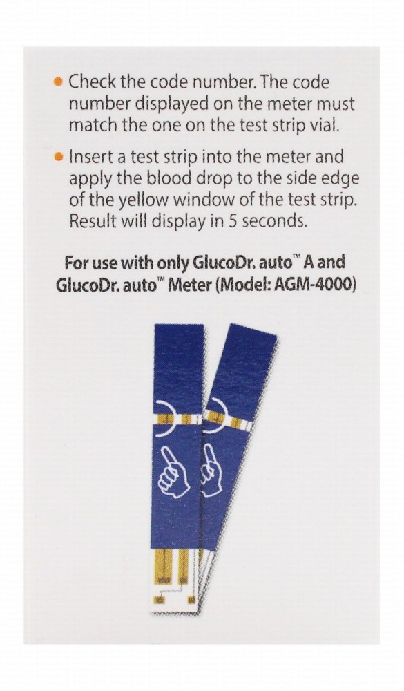 Gluco Dr Auto A Blood Glucose Test Strips