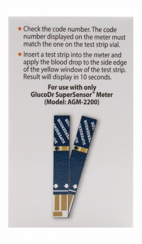 Gluco Dr Super Sensor Blood Glucose Test Strips