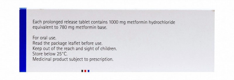 Glucophage XR 1000mg Metformin Hydrochloride