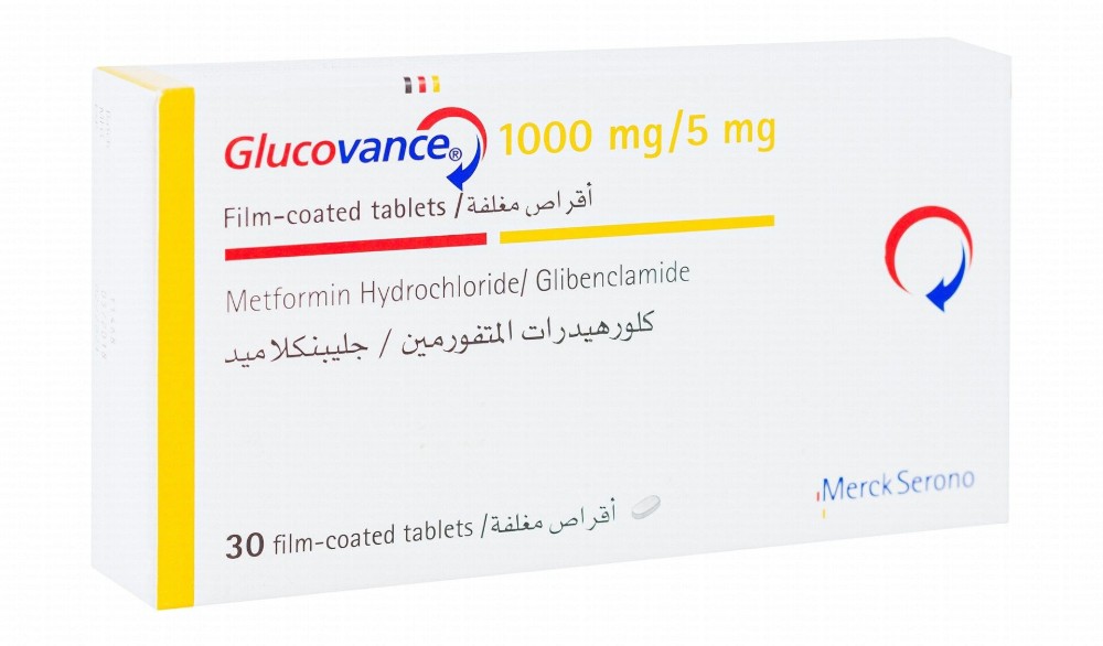Glucovance 1000mg Metformin Hydrochloride & 5mg Glibenclamide