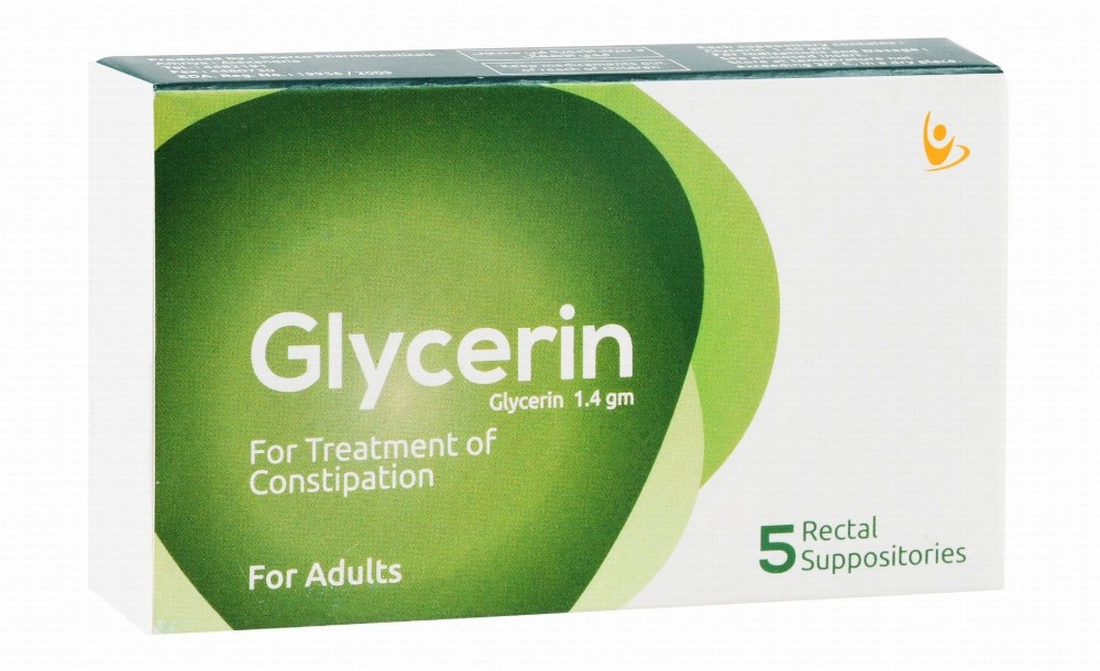 Glycerin 1.40g Suppositories Constipation Treatment for Adults
