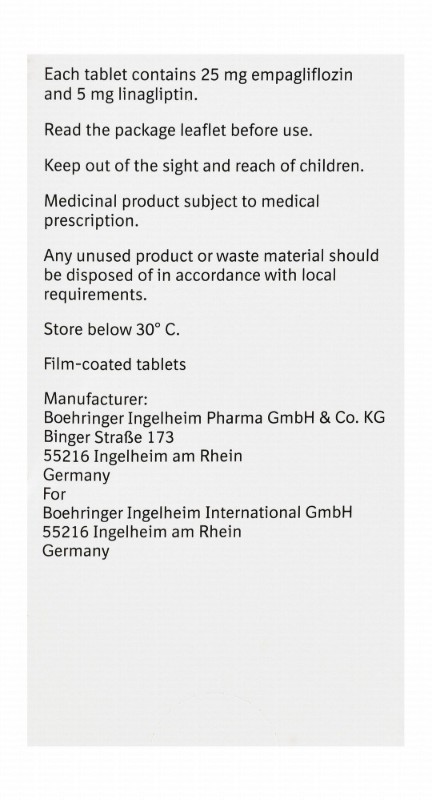 Glyxambi 25mg Empagliflozin & 5mg Linagliptin