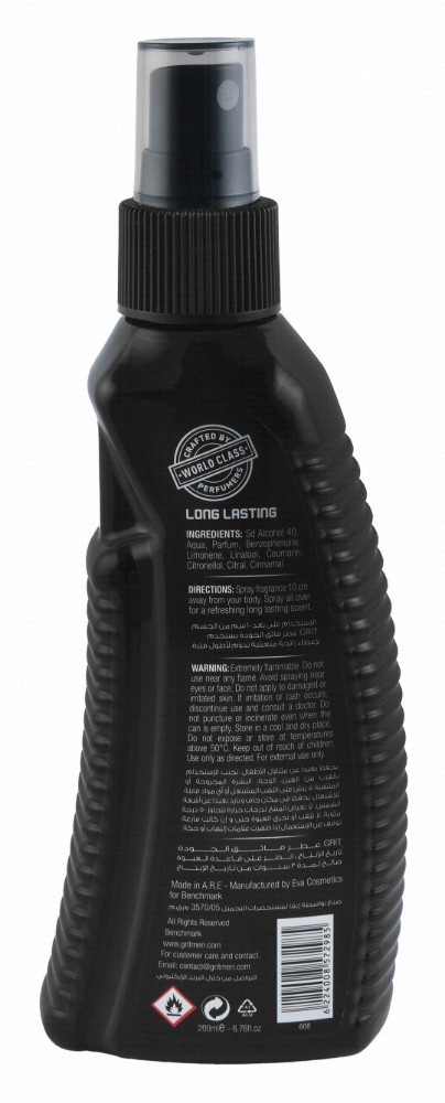 Grit Men Premium Predator Fragrance Body Spray