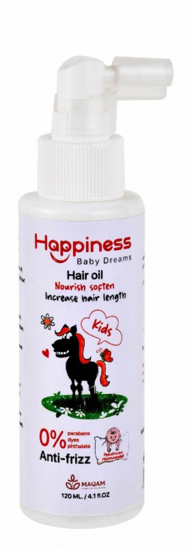 Happiness Kids Nourishing & Softening Hair Oil - parabens free, dyes free, phthalate free