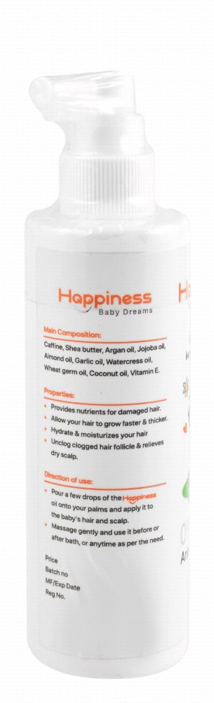Happiness Nourishing, Softening & Anti-Frizz Kids' Hair Oil - parabens free, dyes free, phthalates free