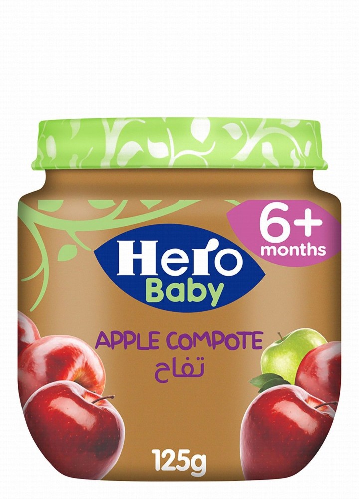 Hero Baby Apple Compote - gluten free, preservatives free, no added sugar