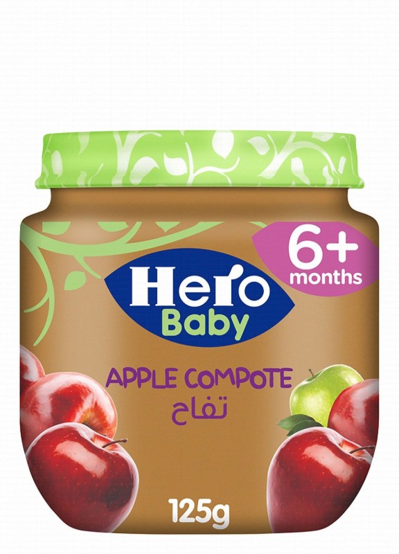 Hero Baby Apple Compote - gluten free, preservatives free, no added sugar