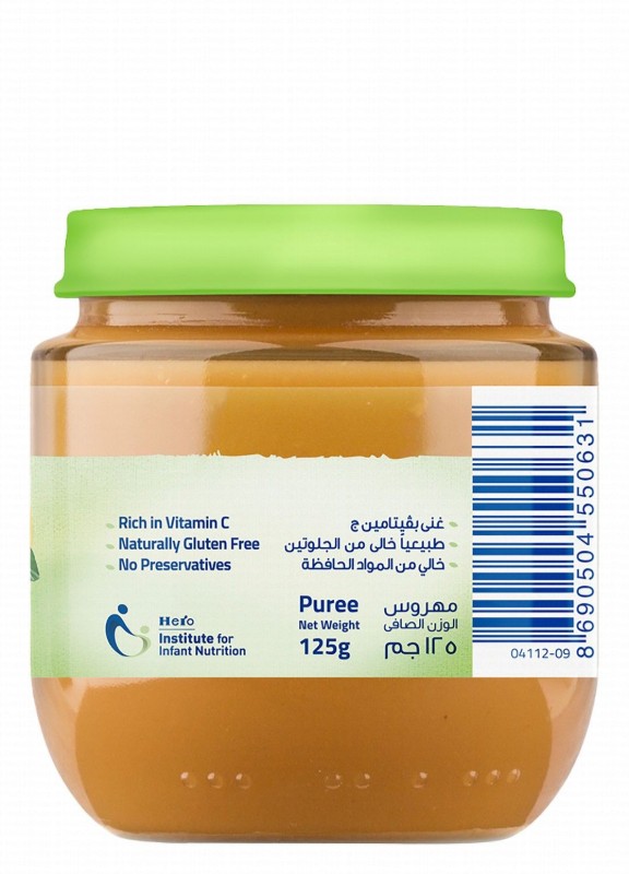 Hero Baby Banana, Mandarin & Pear Puree (6+ Months) - gluten free, preservatives free