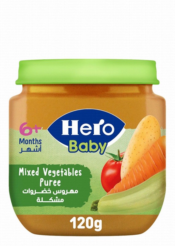 Hero Baby Mixed Vegetables Puree (6+ Months) - gluten free, preservatives free
