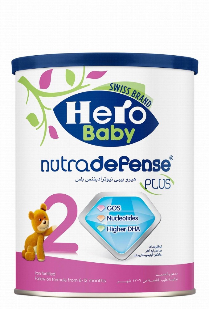Hero Baby Nutradefense Follow On Milk Formula with Fortified Iron, GOS, DHA & Nucleotides Stage 2 (6-12 Months)