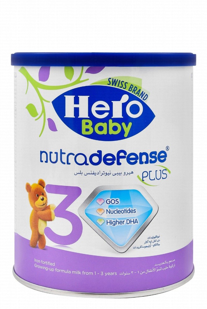 Hero Baby Nutradefense Growing Up Milk Formula with Iron Fortified, GOS & Nucleotides Stage 3 (1-3 Years)