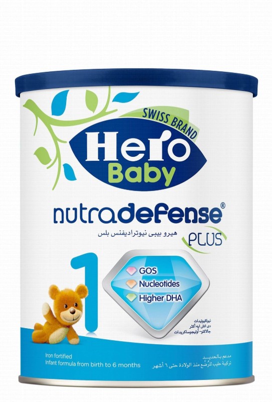 Hero Baby Nutradefense Infant Milk Formula with Iron Fortified, GOS & Nucleotides Stage 1 (0-6 Months)