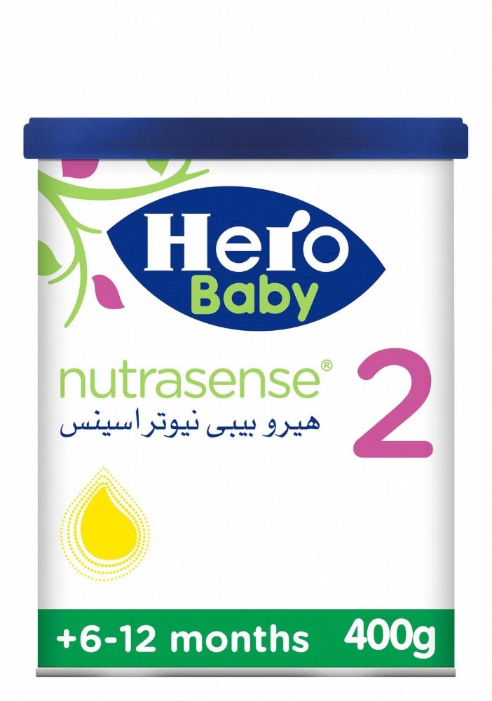 Hero Baby Nutrasense Follow On Milk Formula Stage 2 with Iron Fortified, DHA & Nucleotides for Immunity & Cognitive Development (6-12 Months)