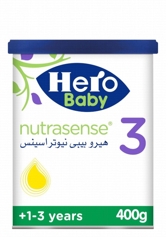 Hero Baby Nutrasense Growing Up Milk Formula with Iron Fortified, DHA & Nucleotides for Immunity & Cognitive Development Stage 3 (1-3 Years)