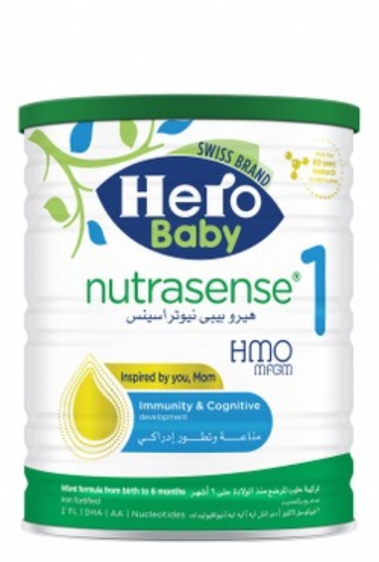 Hero Baby Nutrasense Infant Milk Formula Stage 1 with Iron Fortified, 2FL, DHA, AA & Nucleotides for Immunity & Cognitive Development (0-6 Months)