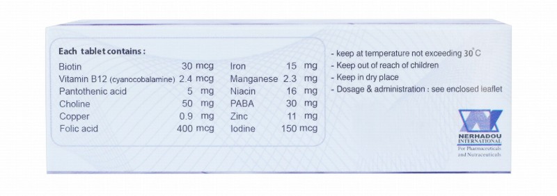 Hi-Potency Vitamin & Mineral Supplement for Hair - gluten free