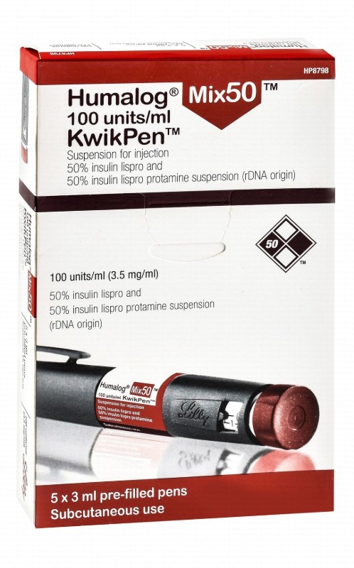 Humalog Mix50 Kwik Pen 100 U/ml Insulin Lispro Protamine Suspension for Subcutaneous Injection