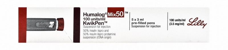 Humalog Mix50 Kwik Pen 100 U/ml Insulin Lispro Protamine Suspension for Subcutaneous Injection