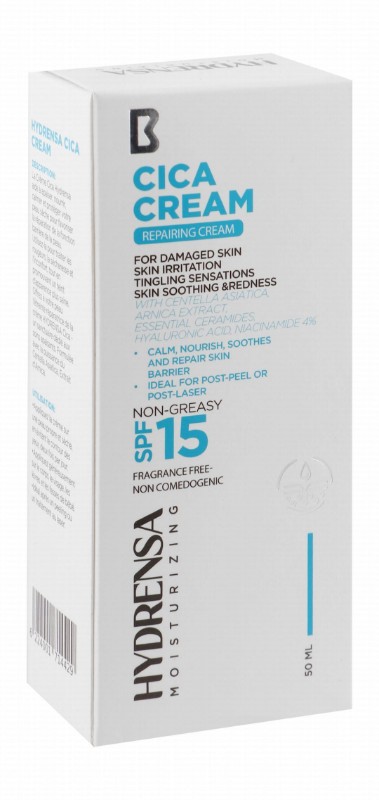Hydrensa Non-Greasy Repairing, Soothing & Nourishing Face, Body & Lips Cream with Ceramide, Centella Asiatica & Arnica Extracts SPF15 - fragrance free, non comedogenic