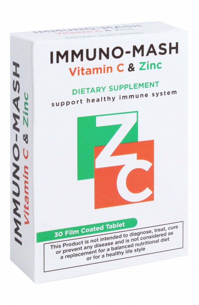 Immuno-Mash 500mg Vitamin C Immune System Support Supplement with Zinc